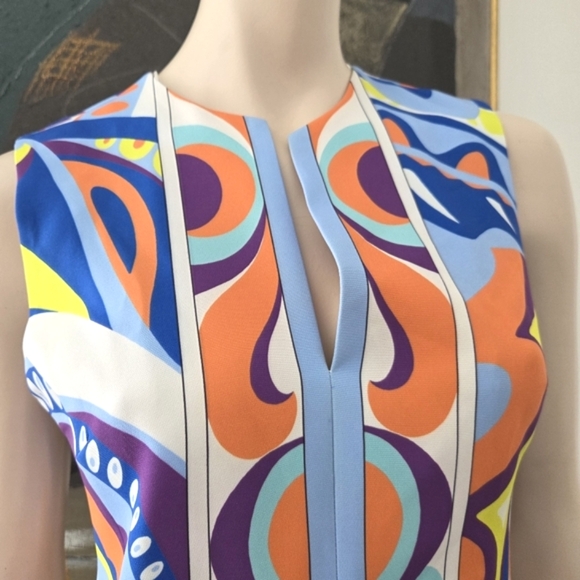 Zara | NWOT Split Neck Mini Dress - Picture 4 of 14